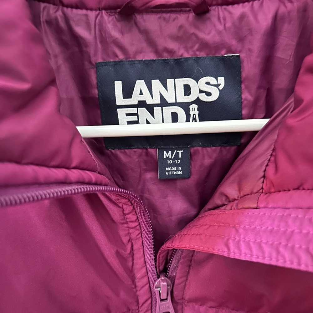 Lands' End Women's Puffer Jacket - Pink